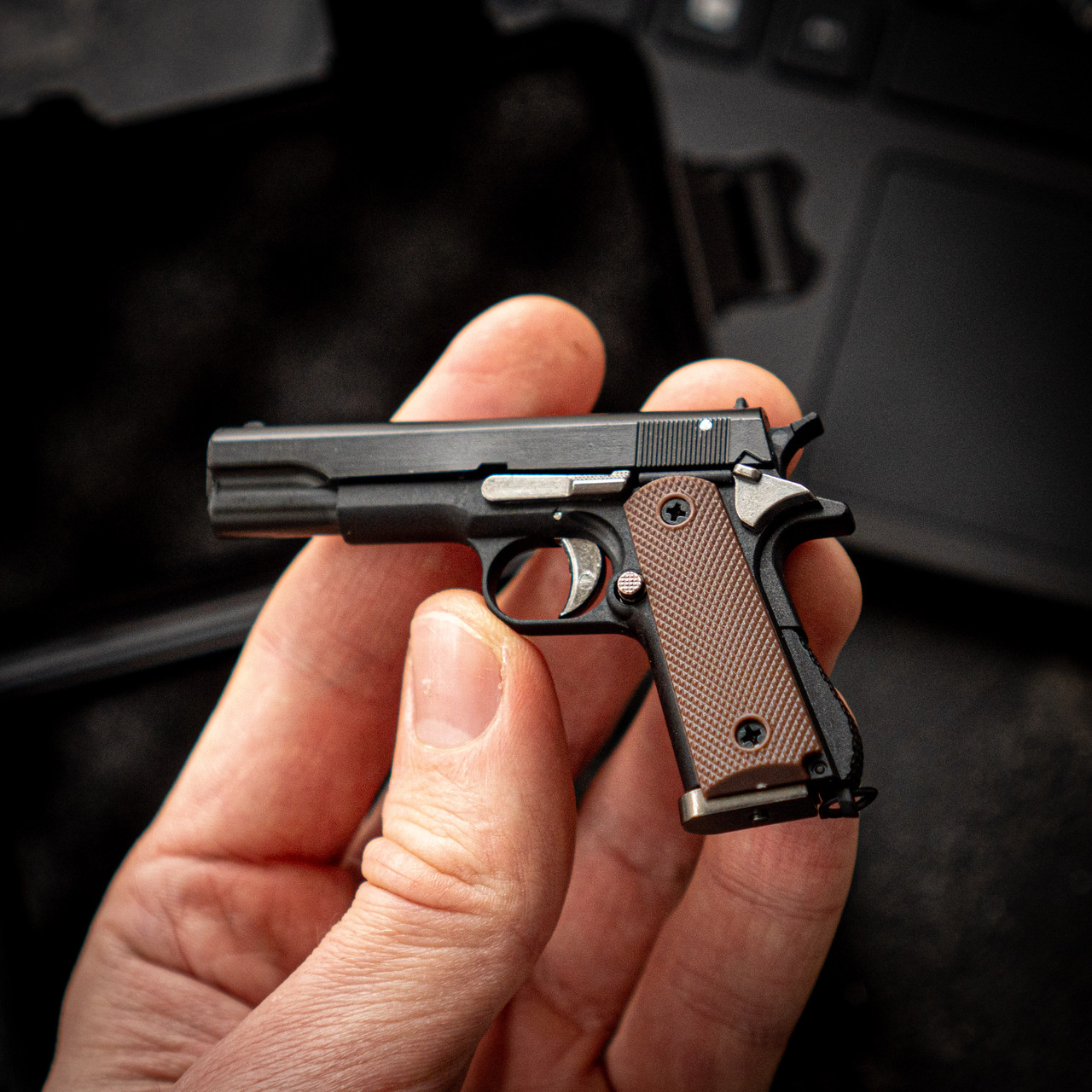 Брелок розбірний пістолет Антистрес COLT 1911 CLASSIC чорний іграшка з металу 1:3 фіджет EDC