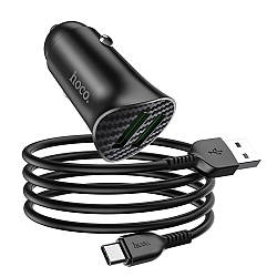 Автомобільний Зарядний Пристрій Hoco Z39 Type-C 2USB