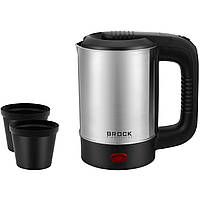 Електрочайник BROCK WK 0903 S дорожній 500Вт/ 0.5л/ 2 чашки/ нержавіюча сталь (WK 0903 S_500)