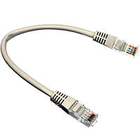 Патчкорд UTP Cat.5e ( 0.25м сірий ), CU (PAUT3025-CU-GY)