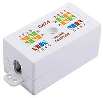 З'єднувач витої пари неекранований, кат. 6, під забивання, білий, EPNew