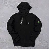 Кофта Stone Island чорна чоловіча весна\осінь турецька двухнитка