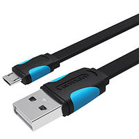 Кабель USB 2.0 AM-micro BM 0.5м Black Vention (VAS-A08-B050)