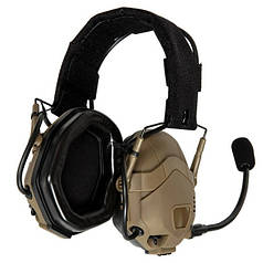 Навушники активні з гарнітурою і Bluetooth Wosport HD-16 Coyote + 2 кріплення