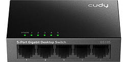 Комутатор Cudy GS105, 5 портовий Gigabit Metal Desktop Switch (GS105)