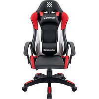 Крісло ігрове Defender Crater поліуретан 50мм, Клас 2, Black/Red/White (64040)