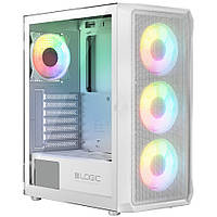 Корпус LogicConcept PORTOS MESH+GLASS ARGB fans 4x120mm WHITE ATX (AT-PORTOS-20-0000000-0002)