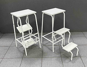 Побутова драбина-стілець біла