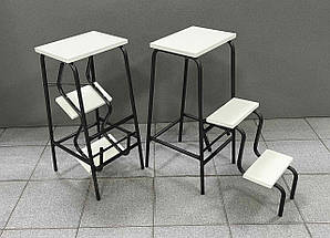 Побутова драбина-стілець (колір - чорно-білий)