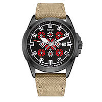 Awarder Embroidery Black-Red Khaki Automatic 10ATM
