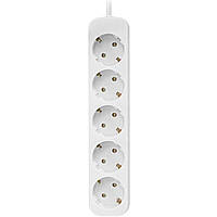 Мережевий фільтр 1.8м Defender E518, 5 розеток, з заземленням (992290)