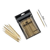 Двосторонні пластикові багаторазові палички 10 см, 50шт./уп. Дизайнер Професіонал для нігтів Жовтий