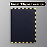 Блокнот А5 з еко-шкіри на 200 аркушів з ручкою скетчбук в подарунковій упаковці, набір 3в1 ,колір чорний, фото 4