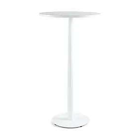 Стіл для кафе високий Soul light bar d-60 білий метал / білий ДСП (текстура)