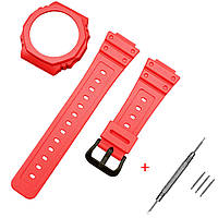 Ремешок + безель (рант) для Casio G-Shock GA-2100/GA-2110 Red Black