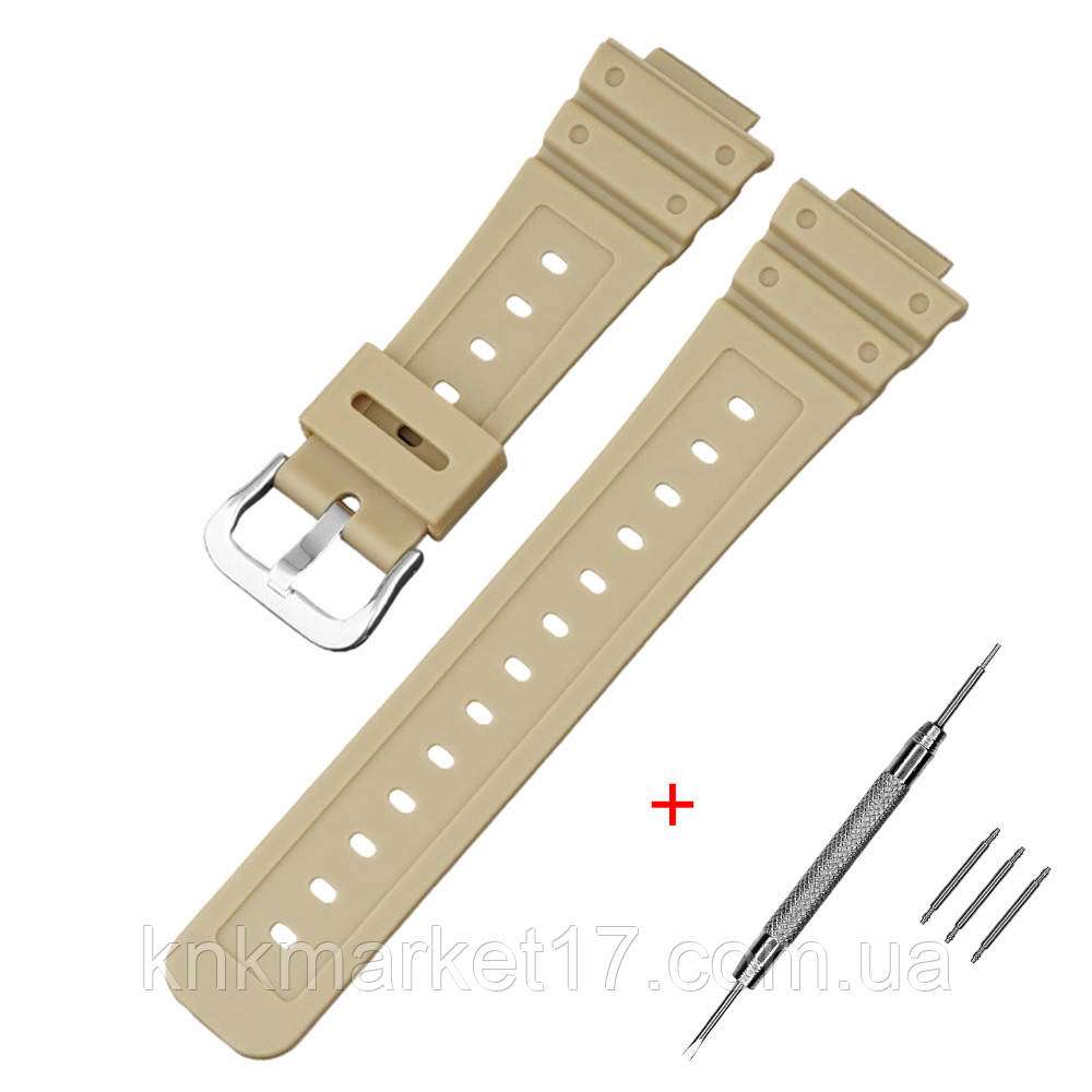 Ремінець для Casio G-Shock GA-2100/2110 Beige SI, фото 1