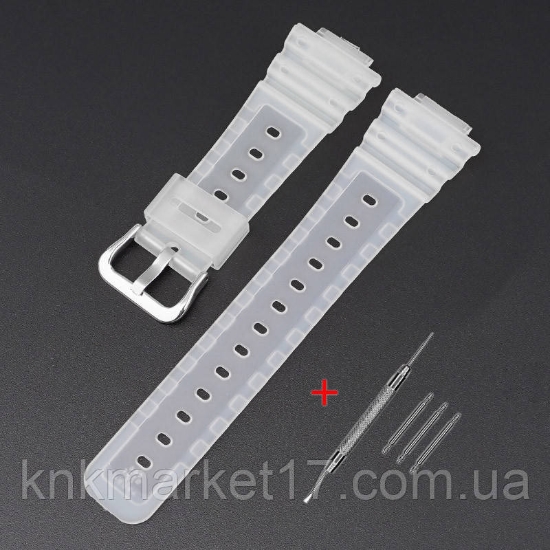 Ремінець для Casio G-Shock GA-2100/2110 Translucent Silver, фото 1