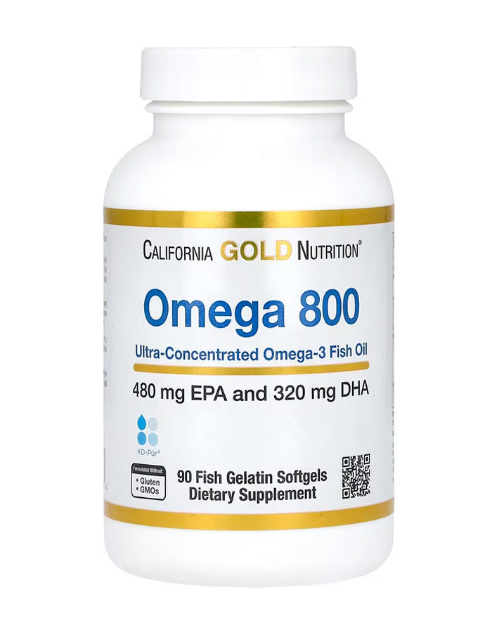 Омега-3 California Gold Nutrition Omega 800 ультра концентрований 1000 мг 90 капс США