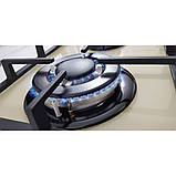 Варильна поверхня газова, скло у бежевому кольорі. Набір з двома турбо пальників вог. Luxor Німеччина, фото 7