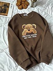 Жіноче худі; Колір: коричневий, шоколад; Розміри — оверсайз (42-46) ;