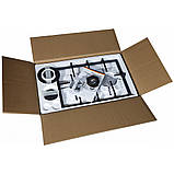 Варильна поверхня газова, скло у бежевому кольорі. Набір з двома турбо пальників вог. Luxor Німеччина, фото 5