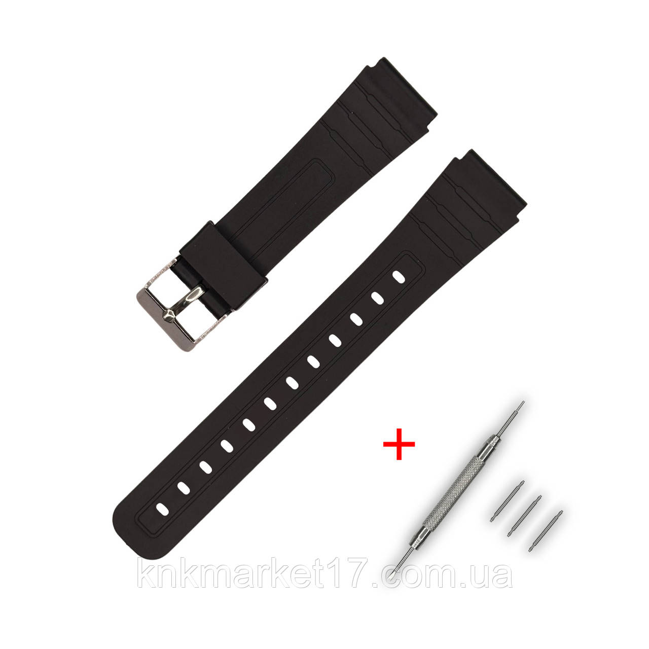 Ремінець для Casio G-Shock C-type 18 mm Black SI, фото 1