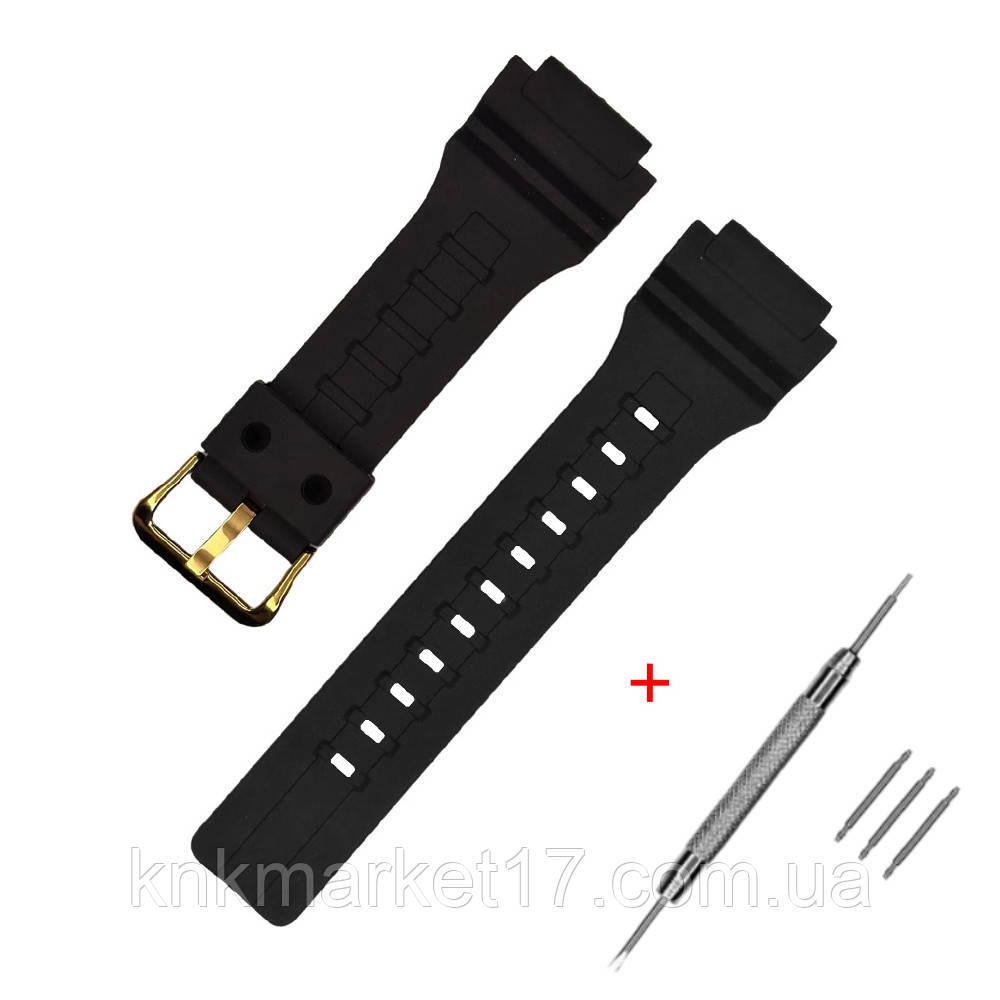 Ремінець для Casio AE-1400 Black GD, фото 1