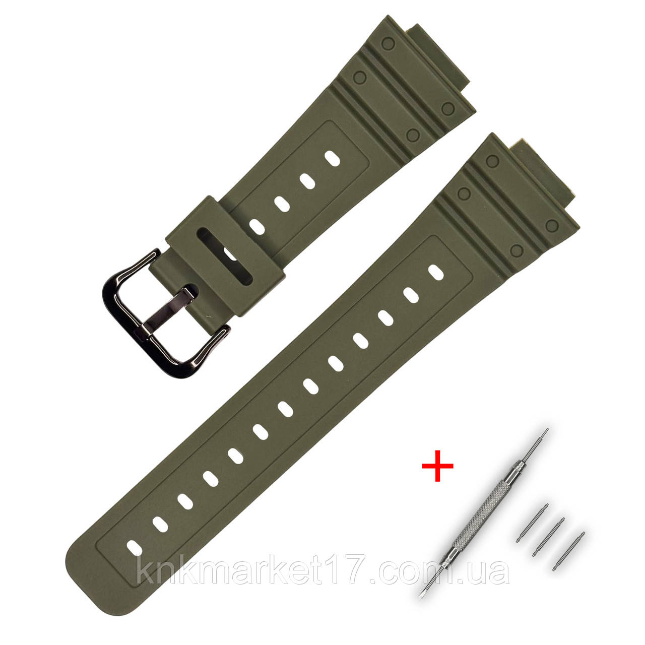 Ремінець для Casio G-Shock DW-5600 B Army Green BK, фото 1