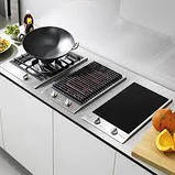 Варильна поверхня газова, скло у бежевому кольорі. Набір з двома турбо пальників вог. Luxor Німеччина, фото 10