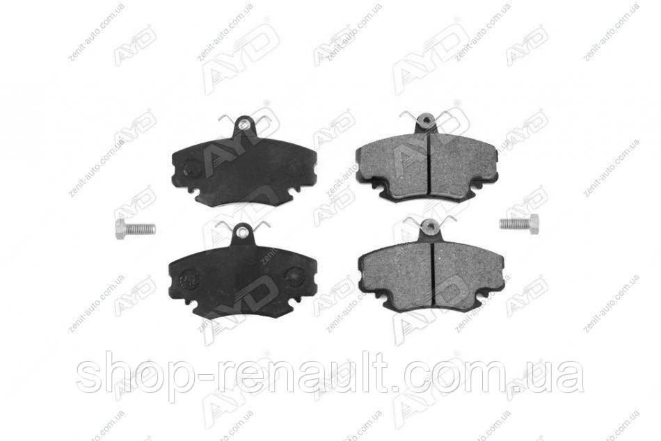 AYD 1160008BA Гальмівні колодки передні з болтами на Logan, Sandero, Clio 6001547619