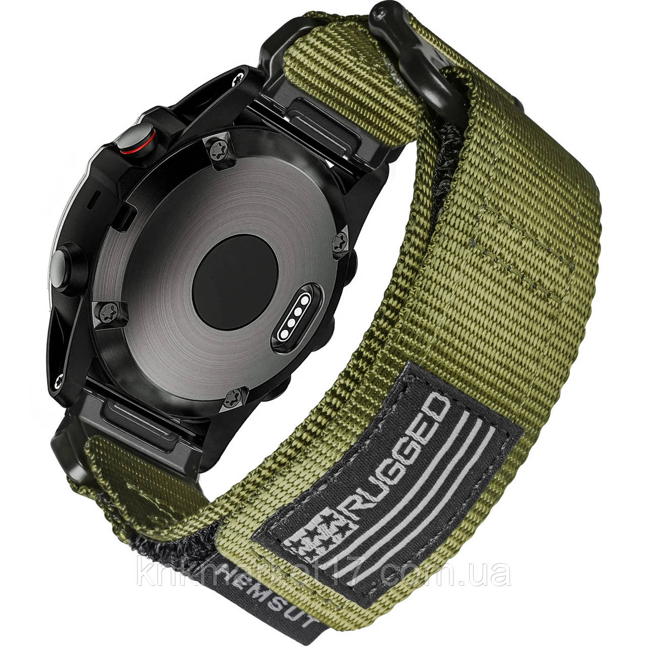 Ремінець для годинника Hemsut HGA125 Super Rugged Garmin Green 26 mm, фото 1