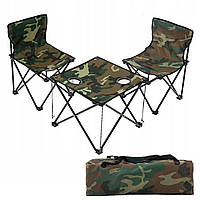 Набір для пікніка стіл і стільці 2шт в сумці / Туристичний столик зі стільцями / Складаний стіл і стільці