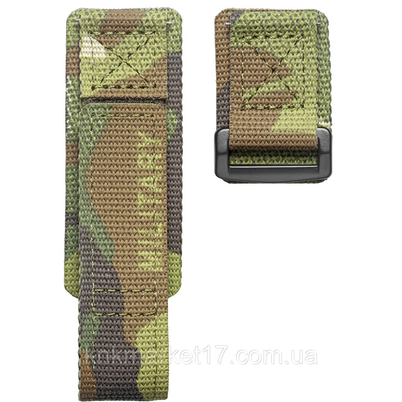 Ремінець для годинника Hemsut HS131 Military nylon Velcro Camo Green 22 mm, фото 1