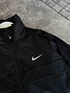 Куртка чоловіча чорна демісезонна лого рефлектив з капюшоном Nike (Найк), фото 9