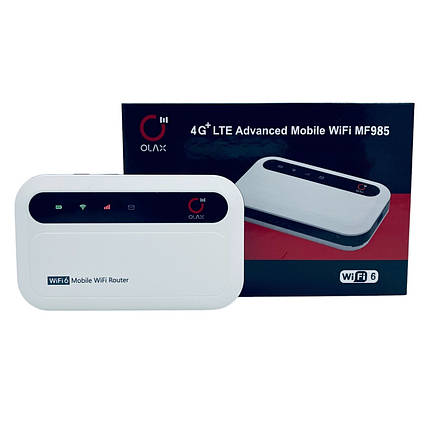 Бездротовий Wi-Fi роутер 4G LTE Olax MF985 АКБ 3000 мАг (Київстар, Vodafone, Lifecell) маршрутизатор вай-фай, фото 1