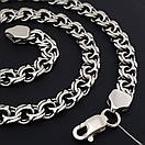 Товста срібна цепочка Бісмарк. Широкий чоловічий ланцюг на шию 9 мм. Срібло 925. Довжина 60 см, фото 7