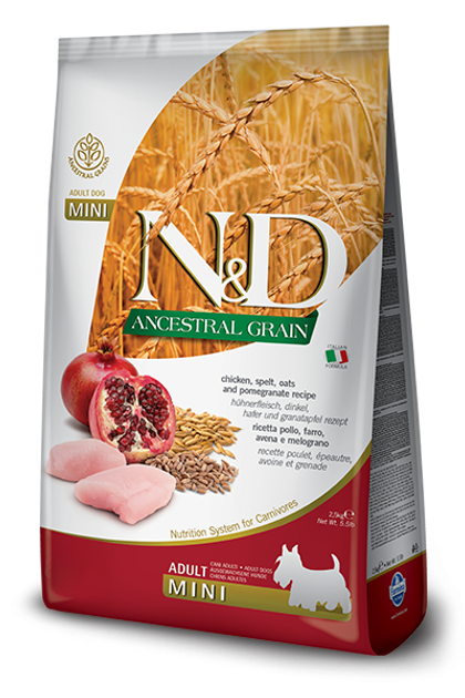 Farmina (Фарміна) N&D Low Grain Dog Chicken & Pomegranate Adult Mini -2,5 кг