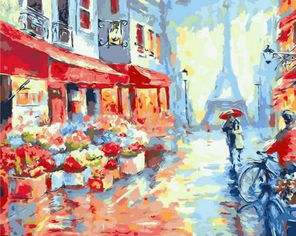 Картина-розмальовка Mariposa Весняний дощ у Парижі