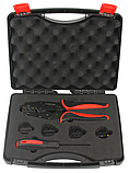 Кліщі-кримпер для роз'ємів + 5 комплектів змінних матриць + викрутка + кейс MAR-POL M49533, фото 9
