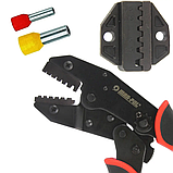 Кліщі-кримпер для роз'ємів + 5 комплектів змінних матриць + викрутка + кейс MAR-POL M49533, фото 10