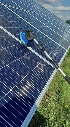 Щітка з телескопічною ручкою для миття сонячних панелів (максимальна довжина 5 метрів), фото 1