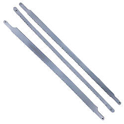 Полотна до рамкової пили 3 шт. Довжина 270 мм, ширина полотен: 7 мм, 10 мм, 13 мм.