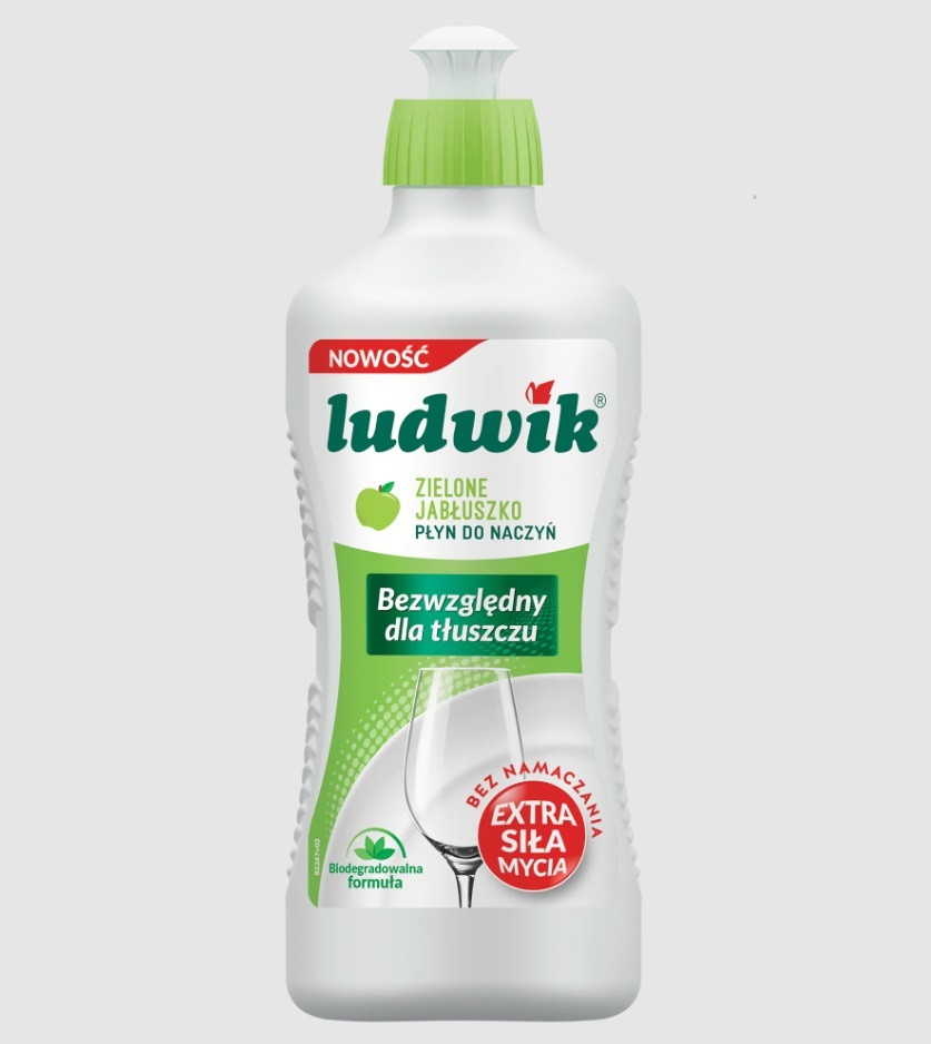 Засіб для миття посуду Ludwik Зелене яблуко 900 мл, фото 1