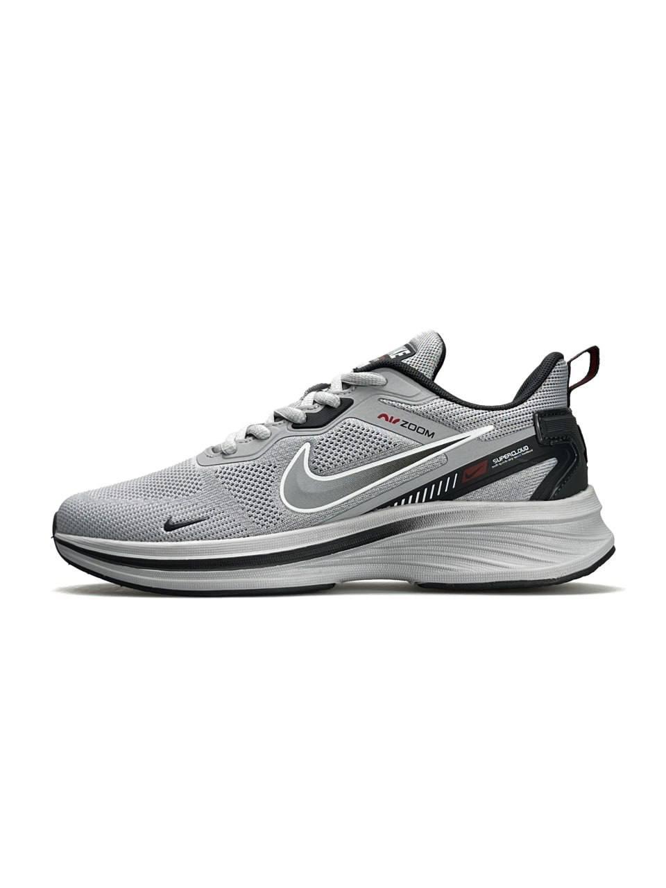 Чоловічі текстильні кросівки Nike Zoom Pegasus S Light Grey, кеди Найк текстиль нейлон сірі 41