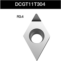 DCGT11T308 PCD (колір мет., пластик, вуглеволокно) Пластина токарна т/с, фото 3