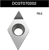 DCGT070204 PCD (колір мет., пластик, вуглеволокно) Пластина токарна т/с, фото 4