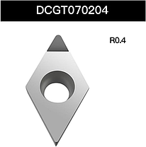 DCGT070204 PCD (колір мет., пластик, вуглеволокно) Пластина токарна т/с, фото 3