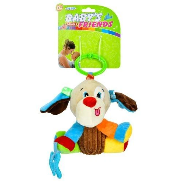 Підвіска м'яка XQ358 тварина, прорізувач, шурудить, 4 види, кул., 33-25-9 см., фото 1