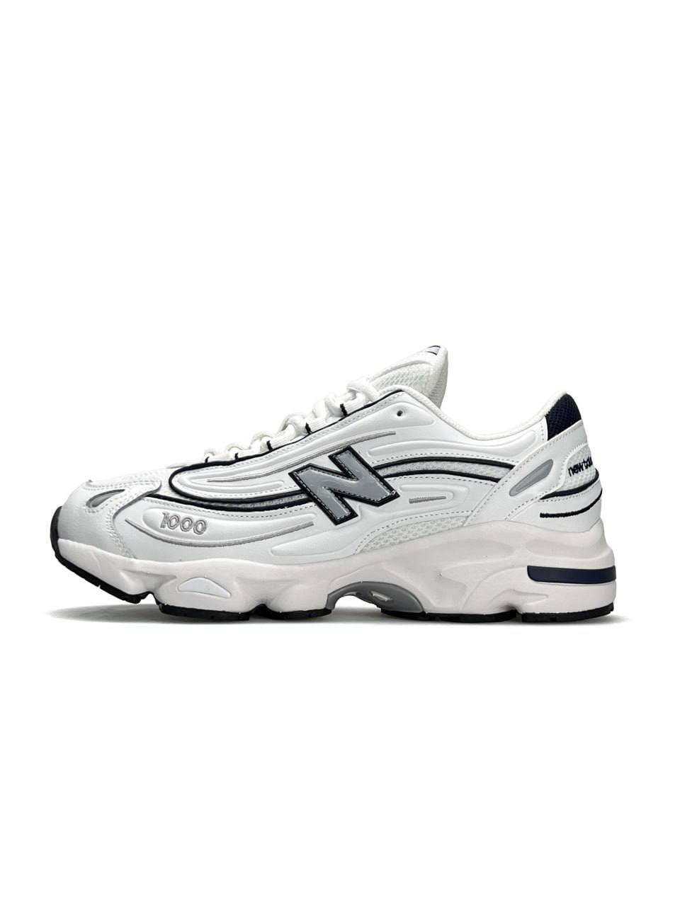 Чоловічі кросівки шкіра текстиль New Balance 1000 White Black, кеди Нью Беланс весна осінь 41