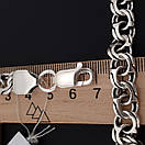 Товста срібна цепочка Бісмарк. Широкий чоловічий ланцюг на шию 9 мм. Срібло 925. Довжина 60 см, фото 5